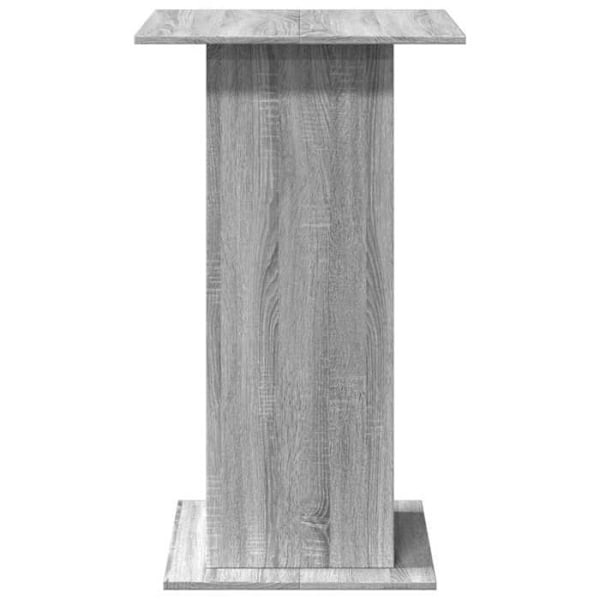 Multifunktionelt sidebord 60 x 60 x 102 cm med opbevaring i grå ingeniørtræ DEC036338 kastanj