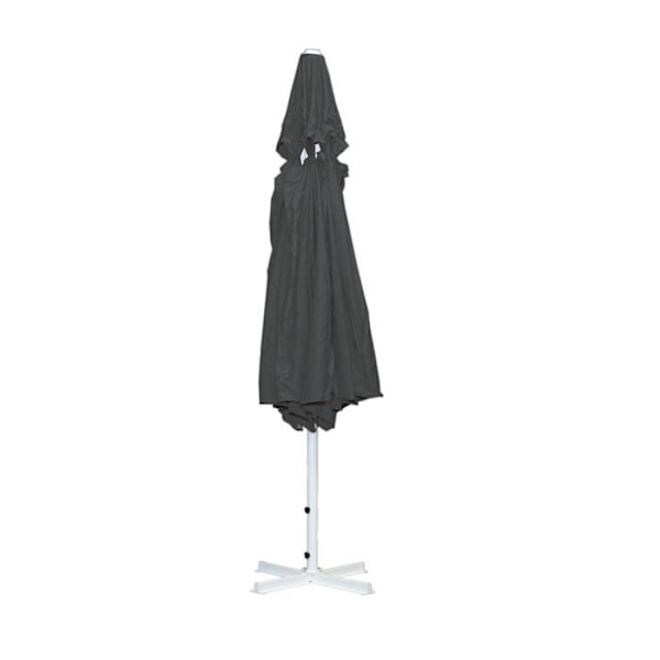 Parasoll för utomhusbruk Ø 5m Polyester Alu Stolpe Vit 28kg anthracite utan fot 04_0003854 Vit