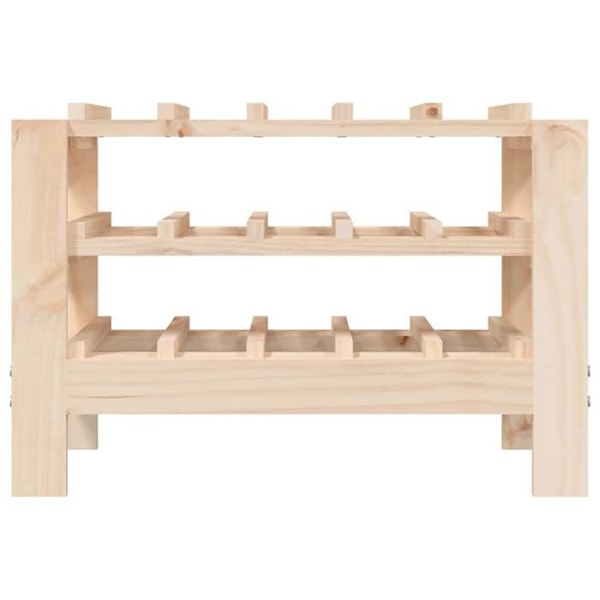 Casier til opbevaring af flasker, hylde til opbevaring op til 15 vinflasker 61,5 x 30 x 42 cm, fyrretræ DEC024357 kastanj