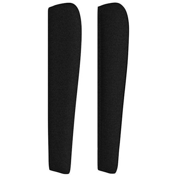 Sänggavel för sovrumsmöbel med sidofäste 83x23x118/128 svart tyg