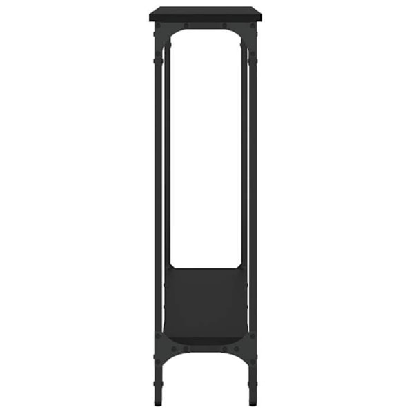 Entréemøbel konsolbord design elegant 75 x 22,5 x 75 cm ingeniørtræ og sort metal DEC032147 kastanj