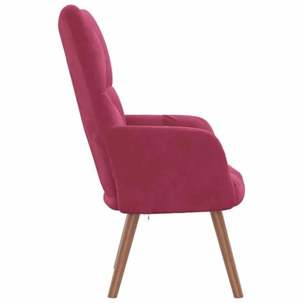 Lounge-stolsoffor i modern design i vinröd sammet DEC026764 Bordeaux