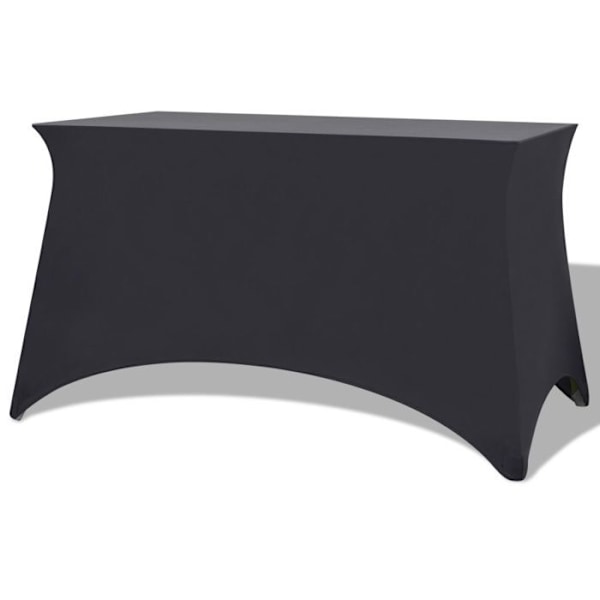 Kaksi osaa venyviä pöytäpeitteitä 120 x 60,5 x 74 Anthracite