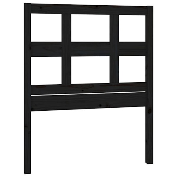 Huvudgavel till sängaccessoar sovrum möbel 95,5 x 4 x 100 svart furu Svart