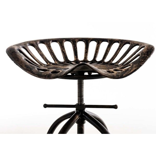 Barstol x1 med cirkulær fodstøtte i industridesign i bronze 10_0005221 Brons
