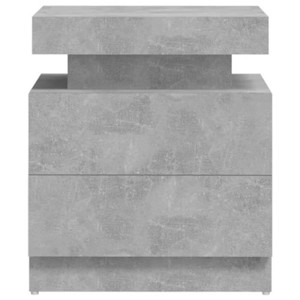Nattduksbord med 2 lådor 45 x 35 x 52 cm ingenjörsträ gris DEC034042 kastanj