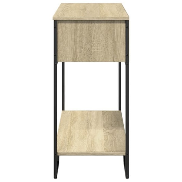 Praktisk console sidobord med förvaringsfack 100 x 35 x 74,5 cm ingenjörsträ färg ek och metall DEC031 kastanj