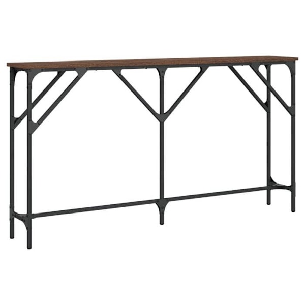 Sisäänkäynnin konsolipöytä elegantti muotoilu 140 x 23 x 75 cm tekninen puu ja metalli DEC031856 kastanj