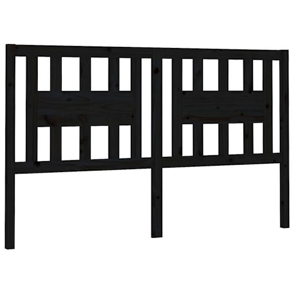 Hovedgærde - TDL - 126x4x100 cm - Sort fyrretræ - 1 person - Moderne design