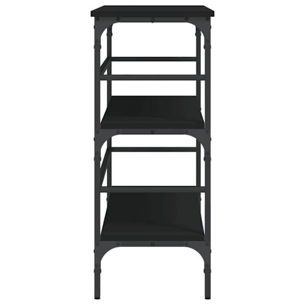 Praktisk konsolbord med hylder til en organiseret entre 100 x 32 x 75 cm sort ingeniørtræ DEC032067 kastanj