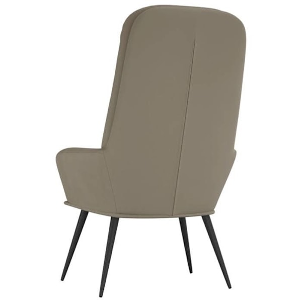 Lounge fåtölj chaise avsoffa sovrum modern design i ljusgrå sammet DEC026678 Grå