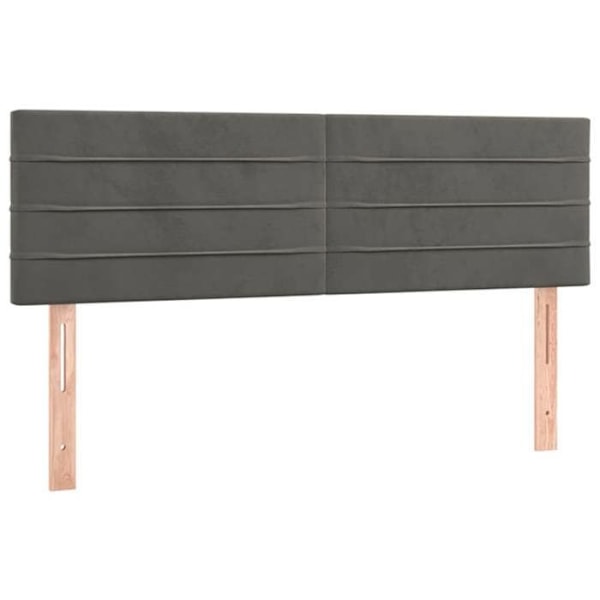 Sänggavel - Ej specificerat - 72x5x78/88 cm - Mörkgrå sammet - Klassisk stil - 2 delar Mörkgrå