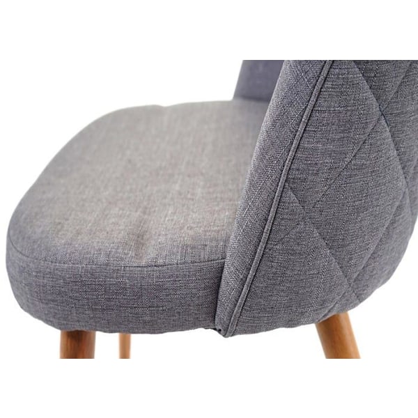 Set om 6 retro 50-tals design matstolar i diamantform i mörkgrått tyg 04_0007685 Grå