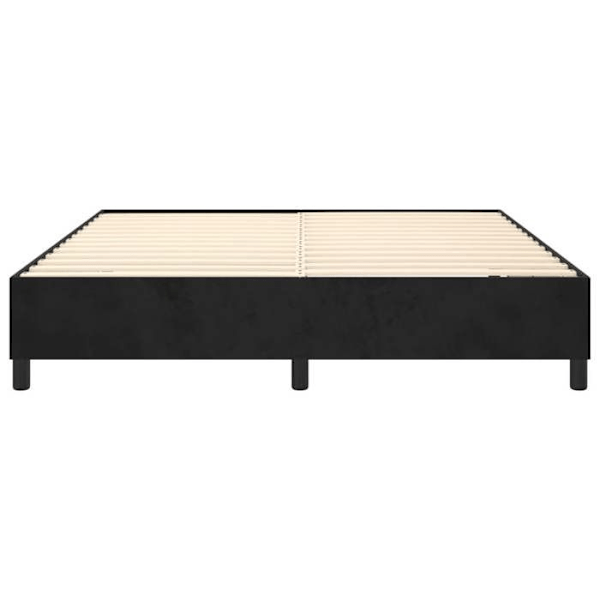 Sänkypohja - TDL - 180x200 cm - Musta sametti - 2 paikkaa - Jalakset mukana Svart