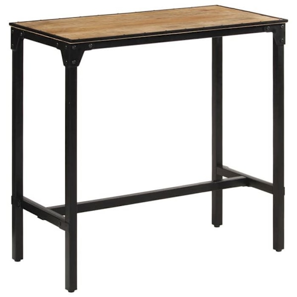 Baari 110 x 55 x 107 cm massiivista mango-puuta ja rautaa DEC029437 kastanj