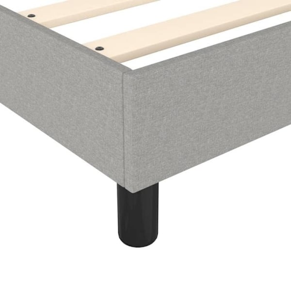 Sommier - TDL - 100x200 cm - Vaaleanharmaa kangas - 1 paikka - Vanerilamellit Ljusgrått