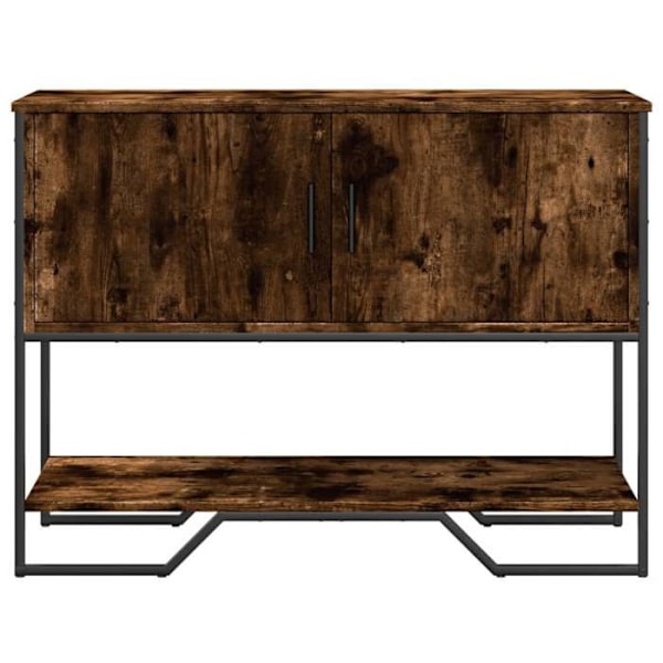 Praktisk konsolbord med opbevaringsplads 100 x 35 x 74,5 cm ingeniørtræ brun og metal DEC031768 kastanj