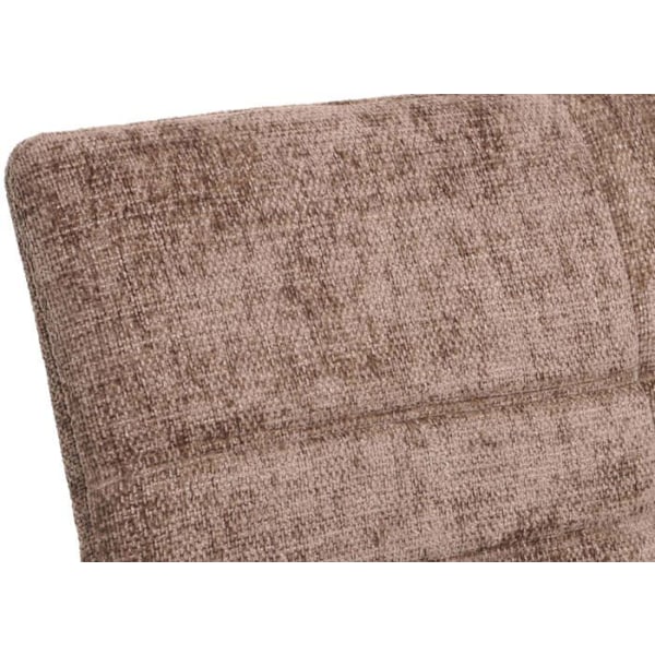 Banc spisebænk i brunt chenille stof 160 cm og børstet rustfrit stål 04_0005817 kastanj