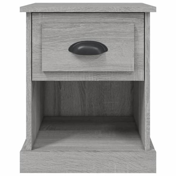 2 kpl yöpöytiä laatikolla ja avoimella osastolla 39 x 39 x 47,5cm harmaata puuinsinöörityötä DEC035657 kastanj