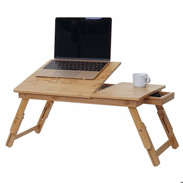 Bambus laptopstøtte til pc, højdejusterbar 04_0005050 Guld