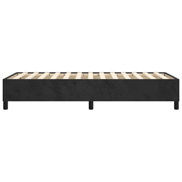 Sommier - TDL - 90x190 cm - Svart sammet - 1 plats - Levereras monterad Svart