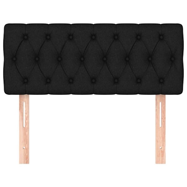 Sänggavel tillbehör sovrum möbel 100 x 7 x 78/88 cm svart sammet TDL0202386 Svart