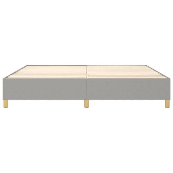 Sommier - TDL - 200x200 cm - Vaaleanharmaa kangas - 2 henkilöä - Vanerilastat Ljusgrått