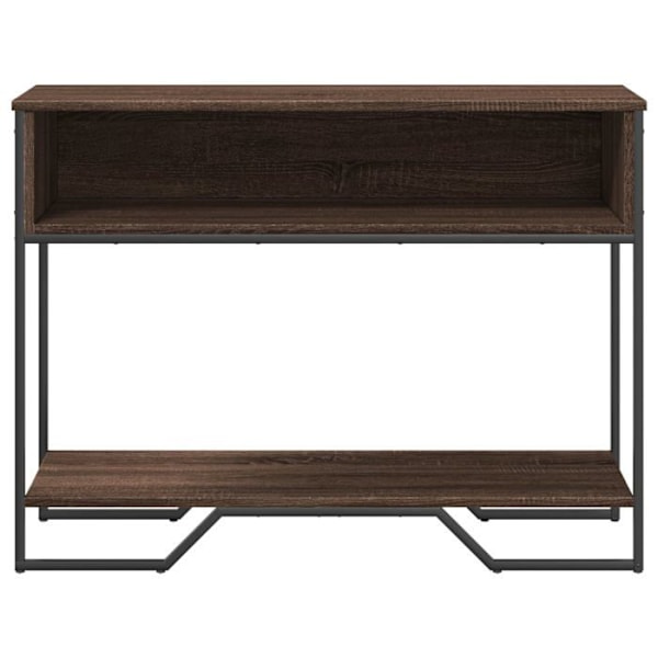 Praktisk bordsöppning med förvaringsutrymme 100 x 35 x 74,5 cm ingenjörsträ brun och metall DEC031843 kastanj