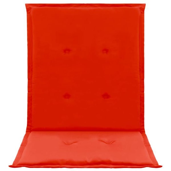 Sæt af 4 havehynder 100% polyester vandtæt rød 100 x 50 x 3