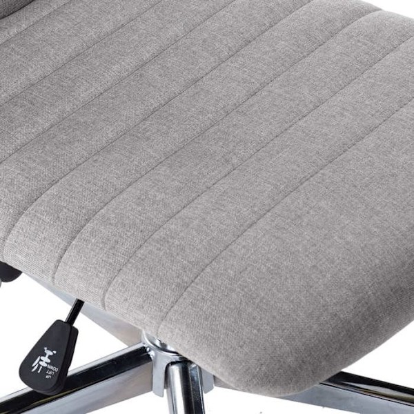 Set med 6 matsalsstolar kök modern design ljusgrått tyg
