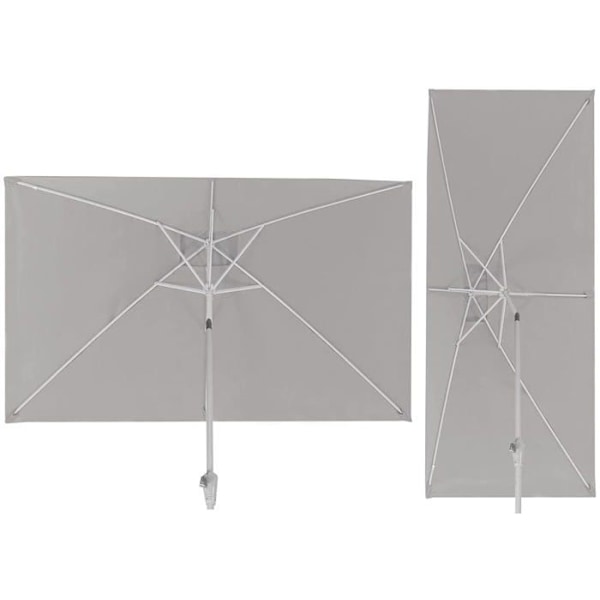Have parasol - Décoshop26 - 2x3m - Kippelig - Aluminium - 4,5kg - Blå Blå