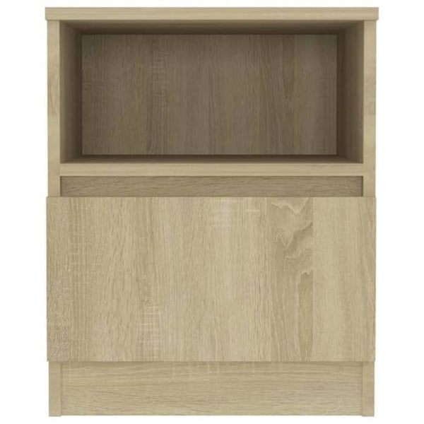 Sæt med 2 natborde med skuffe og hylde 40 x 40 x 50 cm sponplade farve eg DEC035268 Flerfärgad