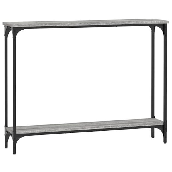 Konsolbord för praktisk avställning i en organiserad hall 100 x 22,5 x 75 cm grå ingenjörsträ och metall DEC032184 kastanj