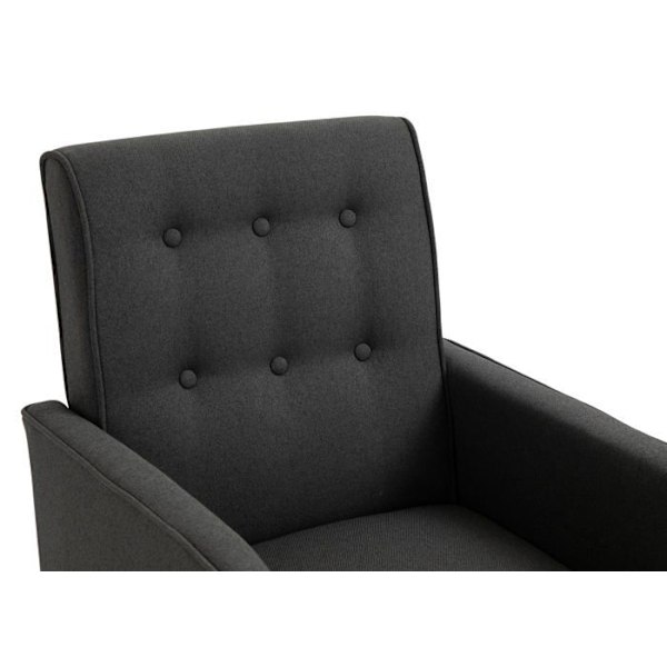 Gyngestol - FAL - Moderne design - Taupe stof - Polstret ryg - 1 plads Mol