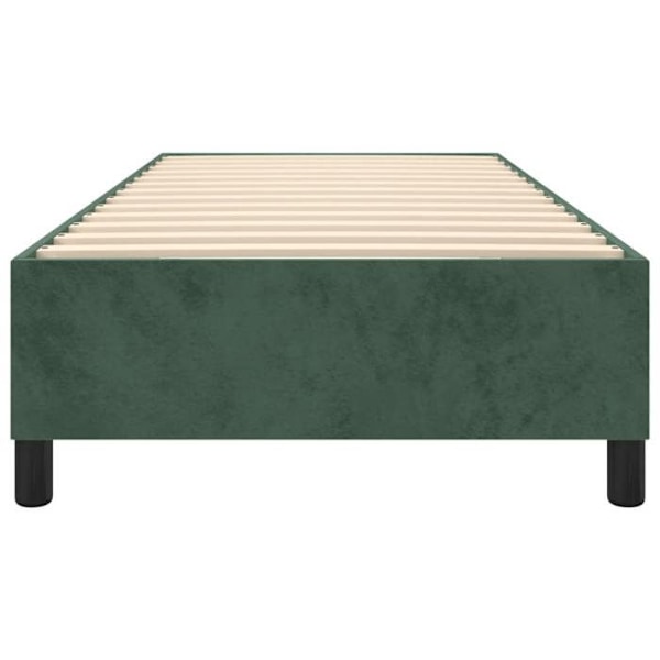 Sommier - TDL - 90x200 cm - Tumma vihreä sametti - 1 paikka - Laatikko - Jalustat mukana Mörkgrön