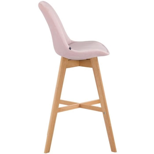 Barstol moderne skandinavisk design i rosa velour