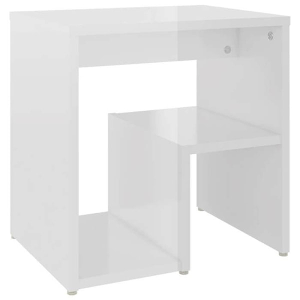 Sæt med 2 natborde med hylde 40 x 30 x 40 cm ingenieringstræ hvid DEC035787 Vit