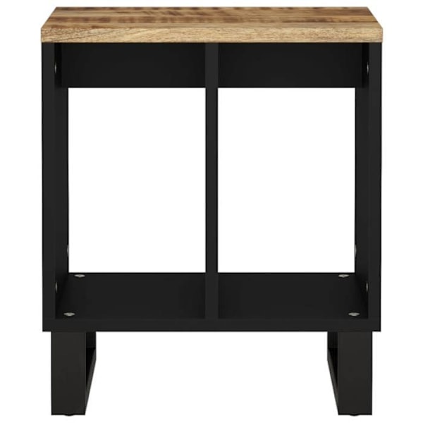 Sideboard med 2 åbne rum 40 x 31 x 46 cm mango-træ og ingeniør træ brun og metal DEC032895 kastanj
