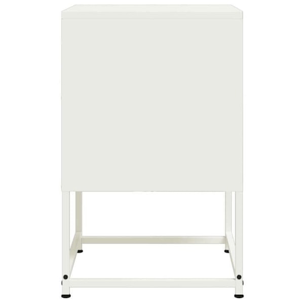 Nattbord med opbevaringsplads med dør 36 x 39 x 60,5 cm hvid stål DEC033313 Vit