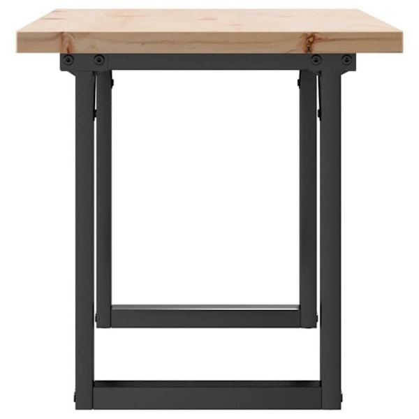 Rektangulært industrielt sofabord 90 x 40 x 45,5 cm i fyrretræ og stål DEC036252 kastanj