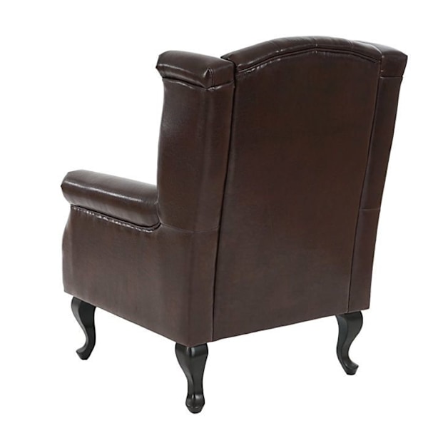 Chesterfield avkopplingsfåtölj i antikbrunt syntetmaterial med fotstöd 04_0003116 kastanj