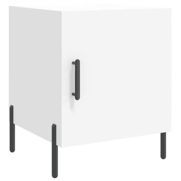 Natskab med skab med dør 40 x 40 x 50 cm hvidt ingeniørtræ DEC033389 Vit