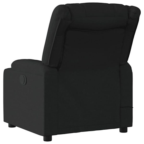 TV afslappningsstol med massagefunktion, justerbar, 6 massagesykler, sort stof DEC027058 Svart