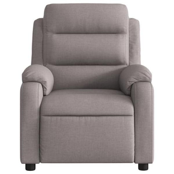 Fauteuil relax TV med komfortabel polstring og manuel hældningsfunktion i taupe stof DEC028183 Guld