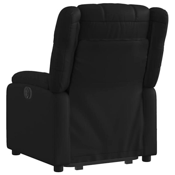 Soffa med tv-funktion och elektrisk hiss mycket bekväm i svart PVC DEC028461 Svart