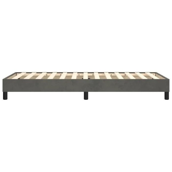 Sengebund - TDL - 80x200 cm - Mørkegrå velour - 1 plads - Leveres samlet Mörkgrå