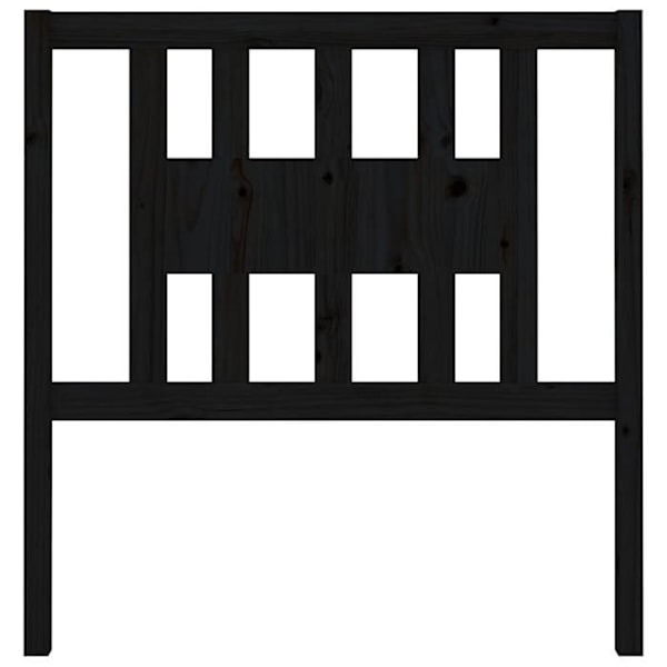 Sengetæppe til seng til soveværelse møbel 81 x 4 x 100 cm sort fyrretræ TDL0202091