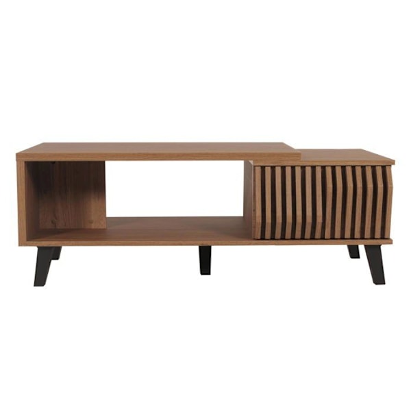 Bordlampe, sidebord, to hylder og to skuffer 44x120x65 cm brun 04_0008451 kastanj
