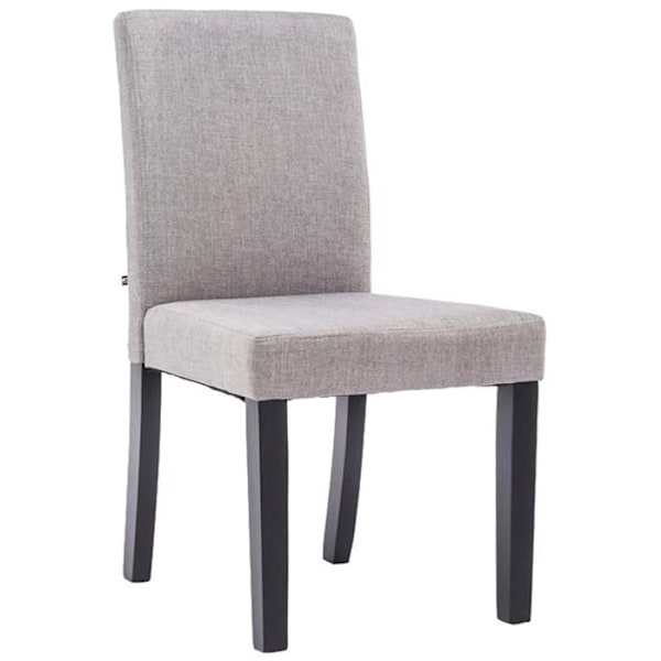 Matstol x1 modern design i ljusgrått tyg med svarta trämaterial 10_0002033 kastanj