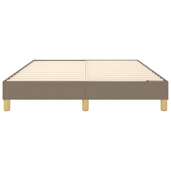 Sängbotten med trälameller på ben, sängram 140x190 cm, taupe tyg TDL0206935